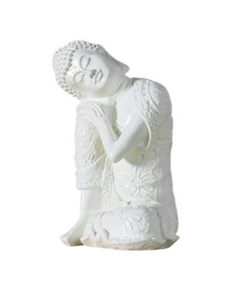 Statue Bouddha en Blanc basket pas cher