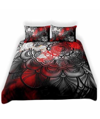 Housse de Couette Mandala Rouge Bouddha la chaussure