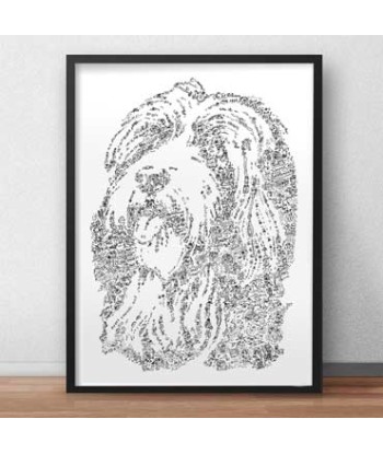 Bearded Collie basket pas cher