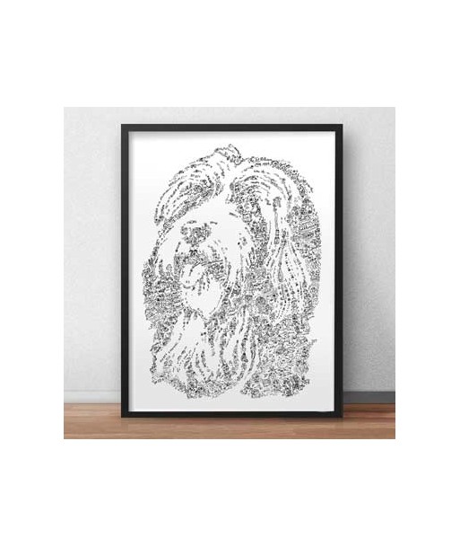 Bearded Collie basket pas cher