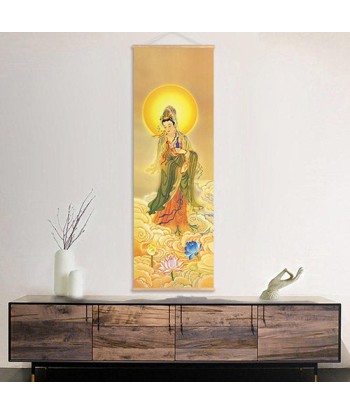 Thangka dessin Bodhisattva canvas rembourrage situé sous