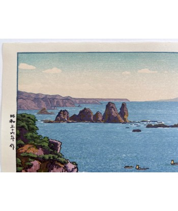 Estampe Japonaise de Yoshida Toshi | la Baie de Irozaki de la marque