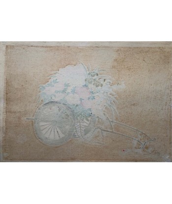 Estampe Japonaise de Tasaburo Takahashi | Chariot à fleurs n°1 - Printemps l'évolution des habitudes 