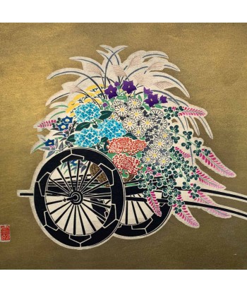 Estampe Japonaise de Tasaburo Takahashi | Chariot à fleurs n°2 - Eté Dans la société mordern