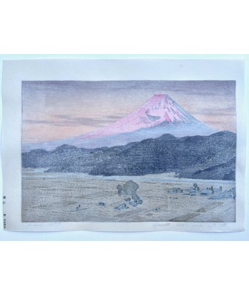 Estampe Japonaise de Yoshida Toshi | le Mont Fuji vu de Ohito, le matin 2023