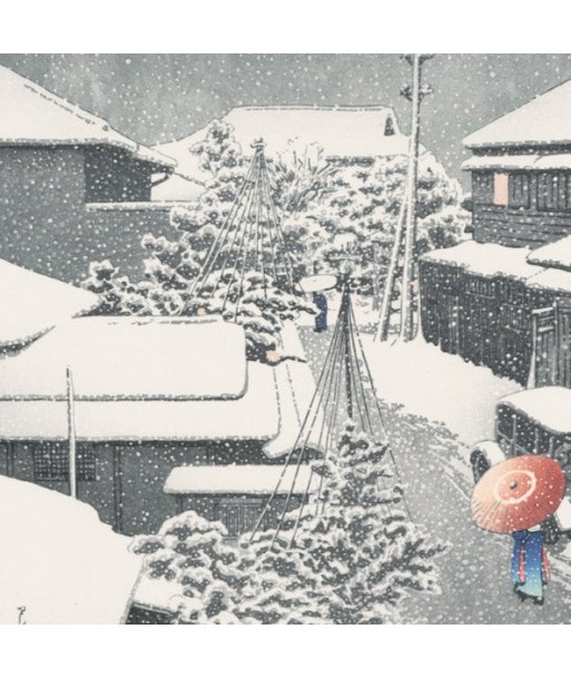 Neige à Daichi de Hasui Kawase | Reproduction Fine Art Faites des économies