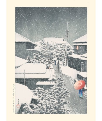 Neige à Daichi de Hasui Kawase | Reproduction Fine Art Faites des économies