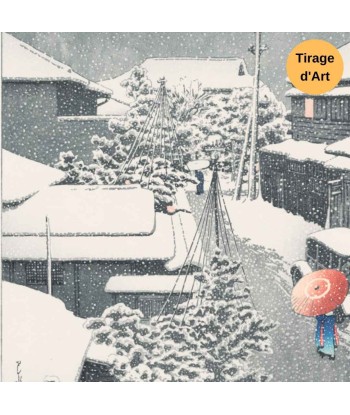 Neige à Daichi de Hasui Kawase | Reproduction Fine Art Faites des économies