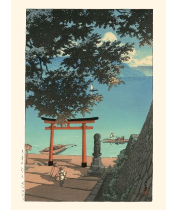 Temple Chuzen à Utagahama de Hasui Kawase | Reproduction Fine Art pas cher