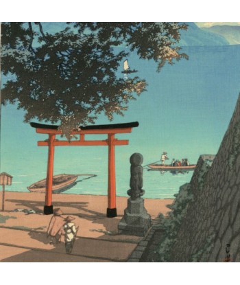 Temple Chuzen à Utagahama de Hasui Kawase | Reproduction Fine Art pas cher