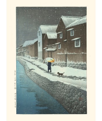 Neige à Shinkawabata Handa de Hasui Kawase | Reproduction Fine Art outlet