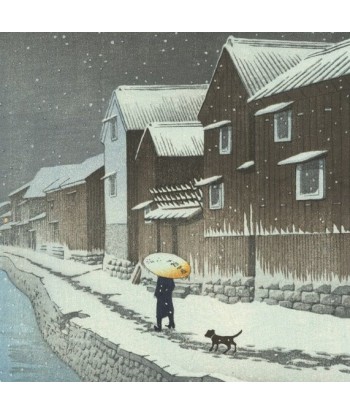 Neige à Shinkawabata Handa de Hasui Kawase | Reproduction Fine Art outlet