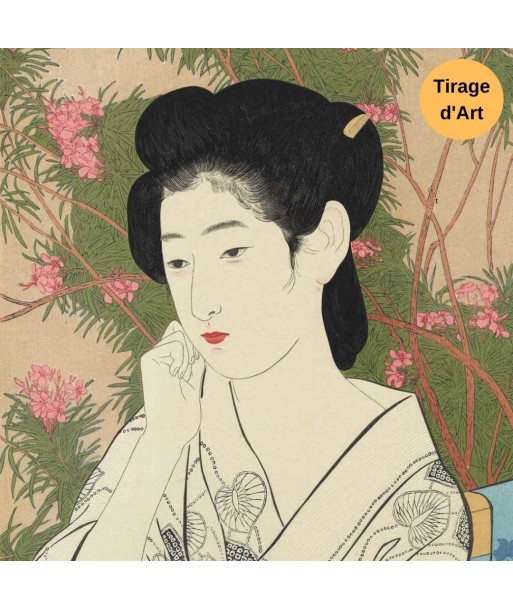 Femme à l'Auberge d'un Onsen en été de Goyo | Reproduction Fine Art en ligne