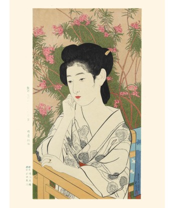 Femme à l'Auberge d'un Onsen en été de Goyo | Reproduction Fine Art en ligne