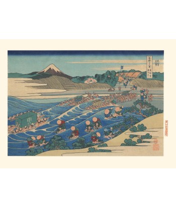 Le Fuji depuis Kanaya de Hokusai | Reproduction Fine Art Découvrez la collection