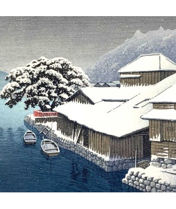 Neige à Ishinomaki de Hasui Kawase | Reproduction Fine Art pas cher 