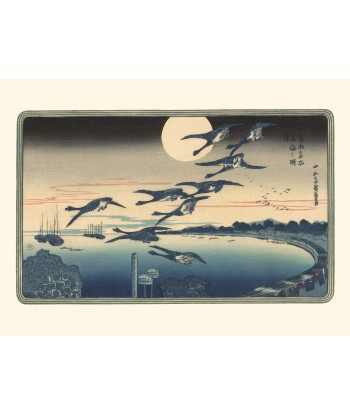 Pleine lune d'automne à Takanawa  de Hiroshige | Reproduction Fine Art en ligne des produits 