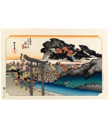 Estampe Japonaise de Hiroshige | Le Grand Tokaido n°7 Fujisawa en ligne des produits 