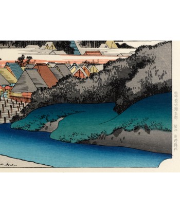 Estampe Japonaise de Hiroshige | Le Grand Tokaido n°7 Fujisawa en ligne des produits 