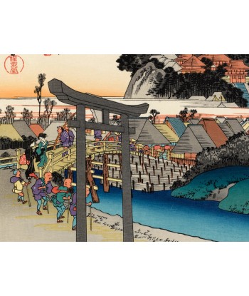 Estampe Japonaise de Hiroshige | Le Grand Tokaido n°7 Fujisawa en ligne des produits 