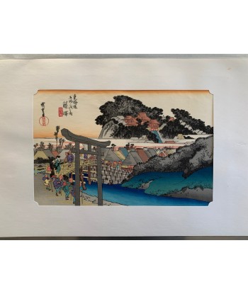 Estampe Japonaise de Hiroshige | Le Grand Tokaido n°7 Fujisawa en ligne des produits 