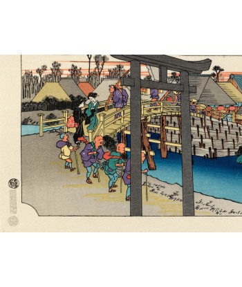 Estampe Japonaise de Hiroshige | Le Grand Tokaido n°7 Fujisawa en ligne des produits 