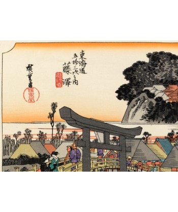 Estampe Japonaise de Hiroshige | Le Grand Tokaido n°7 Fujisawa en ligne des produits 