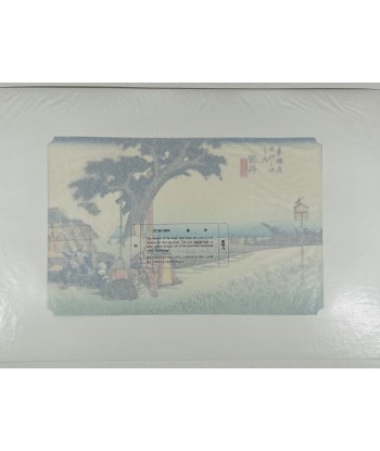 Estampe Japonaise de Hiroshige | Le Grand Tokaido n°28 Fukuroi ouvre sa boutique