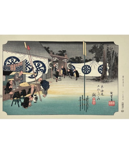 Estampe Japonaise de Hiroshige | Le Grand Tokaido n°48 Seki outlet