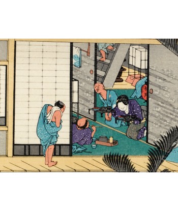 Estampe Japonaise de Hiroshige | Le Grand Tokaido n°37 Akasaka de l' environnement