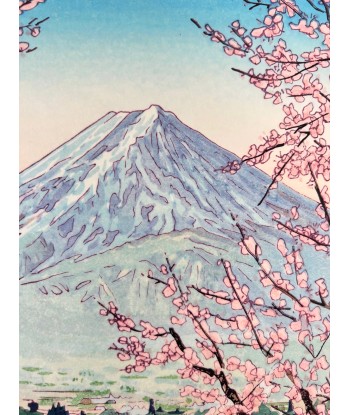 Estampe Japonaise de Okada Koichi | Mont Fuji vu du lac Kawaguchi Vous souhaitez 