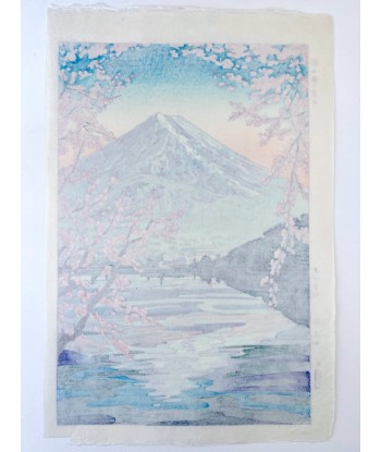 Estampe Japonaise de Okada Koichi | Mont Fuji vu du lac Kawaguchi Vous souhaitez 