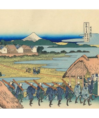 Le Mont Fuji vu du quartier de plaisir de Senju de Hokusai | Reproduction Fine Art Amélioration de cerveau avec