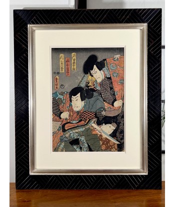 Estampe Japonaise Encadrée de Kunisada | Histoire du Samouraï Saito Kuranokuke Jusqu'à 80% De Réduction