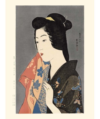 Femme avec une serviette de Goyo Hashiguchi | Reproduction Fine Art - pas cheres