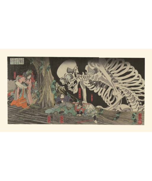 La Princesse Takiyasha et le fantôme du squelette de Kuniyoshi | Reproduction Fine Art français