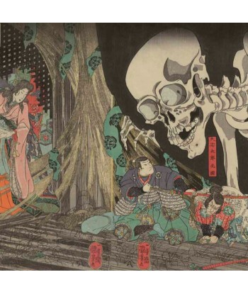 La Princesse Takiyasha et le fantôme du squelette de Kuniyoshi | Reproduction Fine Art français