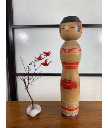 Kokeshi Traditionnelle de style tsugaru | Motif Pivoine Rouge vente chaude votre 