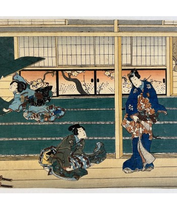 Estampe Japonaise de Kunisada | Dit du Genji Chapitre 38 pas cher