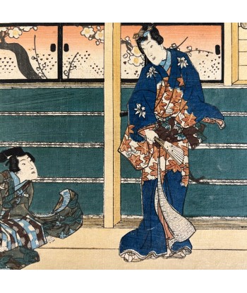 Estampe Japonaise de Kunisada | Dit du Genji Chapitre 38 pas cher