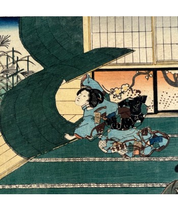 Estampe Japonaise de Kunisada | Dit du Genji Chapitre 38 pas cher