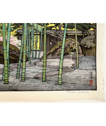 Estampe Japonaise de Yoshida Toshi | Jardin de Bambou au Musée d'Hakone france