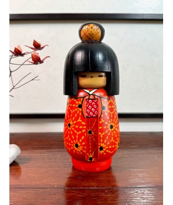 Kokeshi Créative Vintage de Kazuo Tamikazawa | Kimono rouge Les magasins à Paris et en Île-de-France