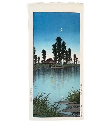 Estampe Japonaise de Hasui Kawase | Soir à Itako - Misurigi ou a consommer sur place