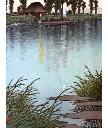 Estampe Japonaise de Hasui Kawase | Soir à Itako - Misurigi ou a consommer sur place