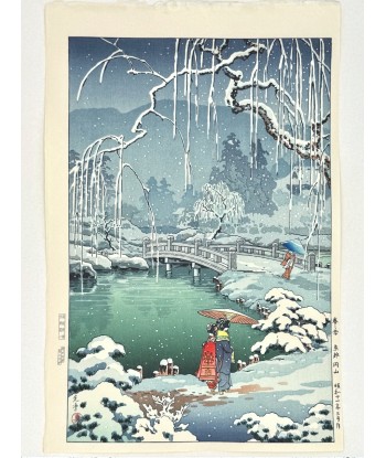 Estampe Japonaise de Koitsu Tsuchiya | Neige de Printemps à Maruyama Profitez des Offres !