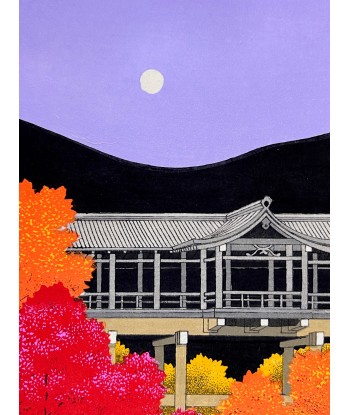 Estampe Japonaise de Teruhide Kato | Temple Tofuku à l'Automne Les êtres humains sont 