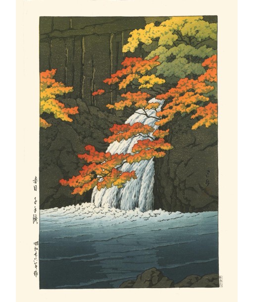 La Cascade de Senju de Hasui Kawase | Reproduction Fine Art sur le site 