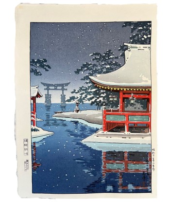 Estampe Japonaise de Koitsu Tsuchiya | Miyajima sous la neige acheter en ligne