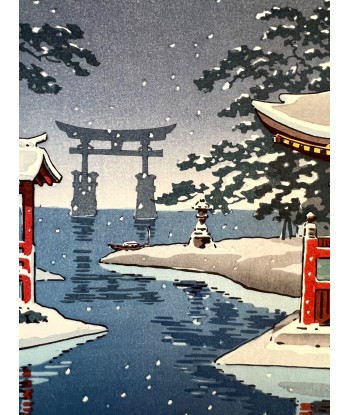 Estampe Japonaise de Koitsu Tsuchiya | Miyajima sous la neige acheter en ligne